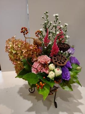 秋色アレンジ｜「花里」　（神奈川県逗子市の花キューピット加盟店 花屋）のブログ